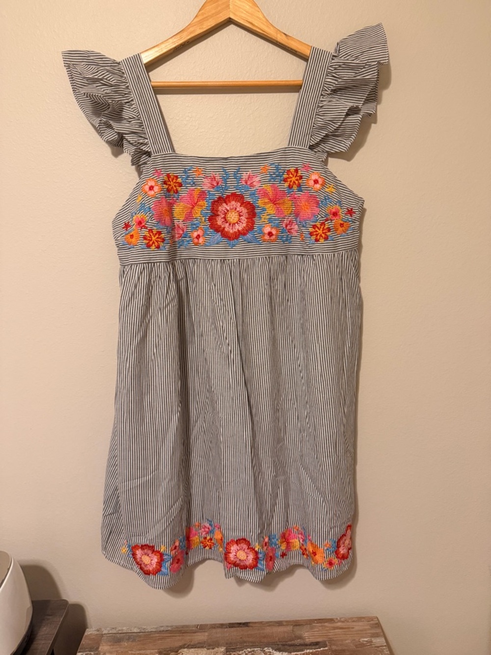 Savanna Jane women’s navy and white Striped dress